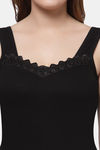 Floret Cotton Camisole (Pack of 2) - Skin Black — thumbnail 9